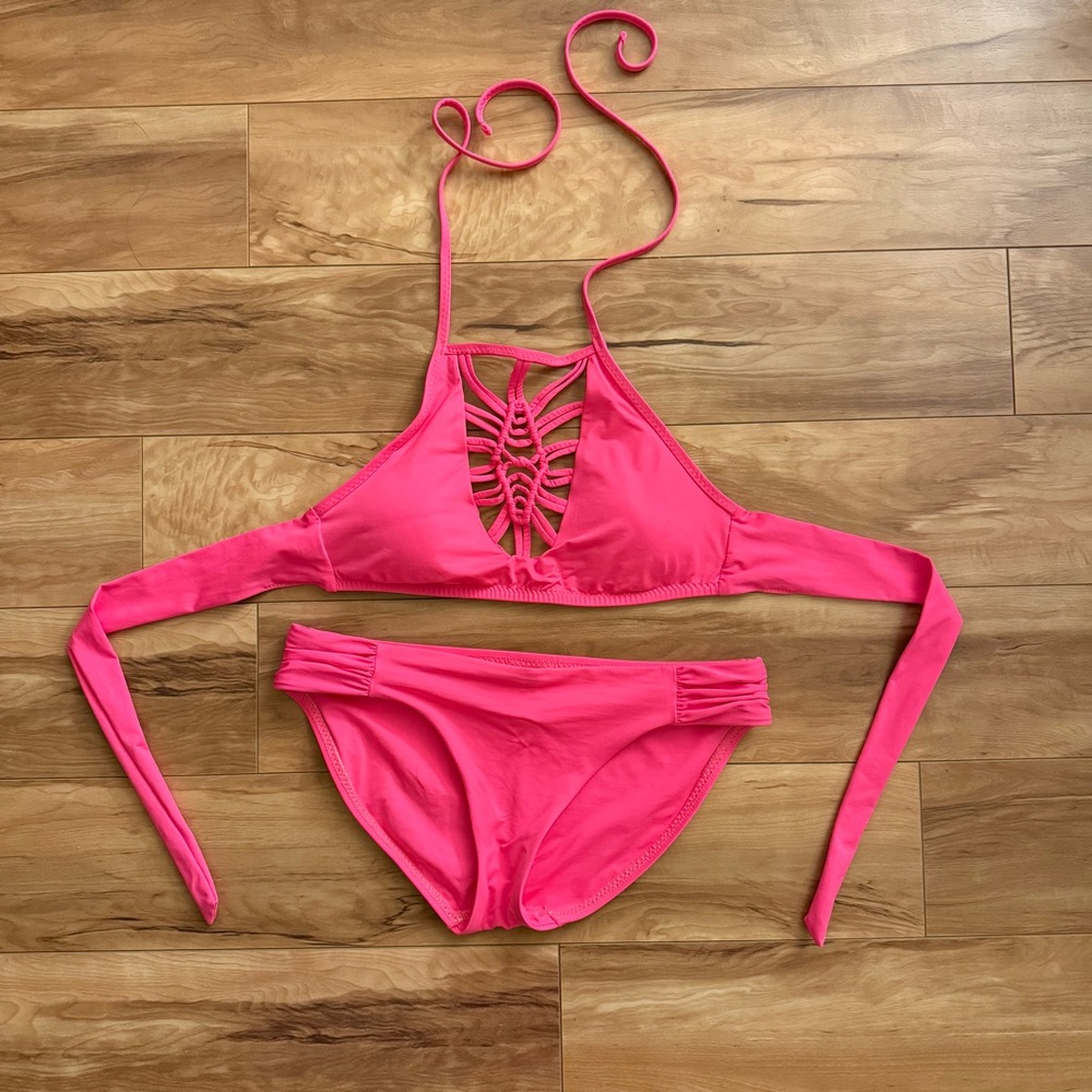 Pink Strappy Bikini Set by Becca